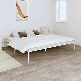 vidaXL Sängram metall vit 193x203 cm