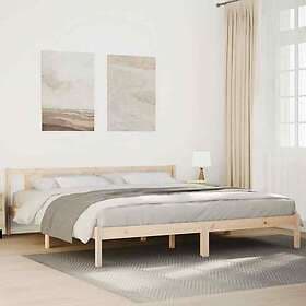 vidaXL Sängram utan madrass extra lång 180x220 cm massiv furu