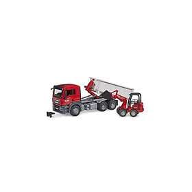 Bruder Truck with Roll-Off Container and Schäffer Loader