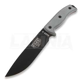 ESEE Knives Model 6, black/black, black plastic sheath ES6PB