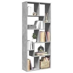 vidaXL Bokhylla/Rumsavdelare concrete grey 67x25x161.5 cm engineered wood