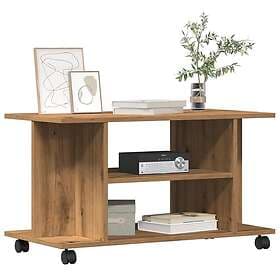 vidaXL TV Stand with wheels artisan oak 80x40x45 cm engineered wood