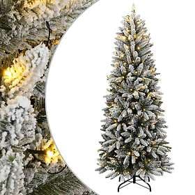 vidaXL Artificial Tree Snowy 150cm 150 LEDs