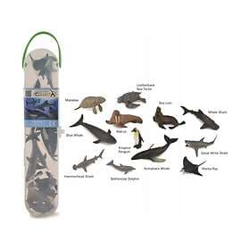 Collecta Box Of Mini Sea Animals In Tube Toy