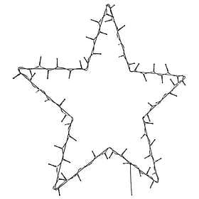 vidaXL Star Silhouette Christmas Lights 80 LEDs Warm White