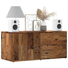 vidaXL Tv-bänk åldrat trä 80x34x35,5 cm konstruerat trä