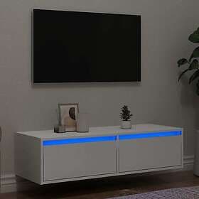 vidaXL 100X35,5x25 cm TV Stand with LED lighting white