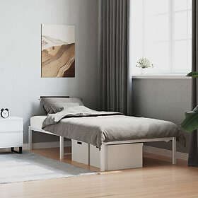 vidaXL Bed Frame metal white 90x200 cm