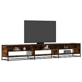 vidaXL Tv-bänk rökfärgad ek 270x40x46 cm konstruerat trä
