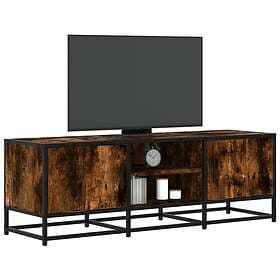 vidaXL TV Stand smoked oak 120x35x41 cm constructed wood and metal