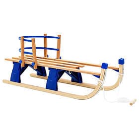 vidaXL Foldable Sledge with Backrest 119cm