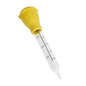 Kitchen Craft Traditionell Öspipett/Baster, Glas/Gummi, Gul, 22 cm, KCBASTERGL