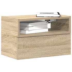 vidaXL Wall-mounted Nightstand Sonoma Oak 45x26x28.5cm