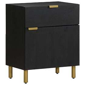vidaXL Nightstand Black 50x33x60cm Engineered Wood 819658