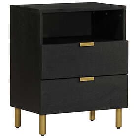 vidaXL Nightstand Black 50x33x62cm Engineered Wood
