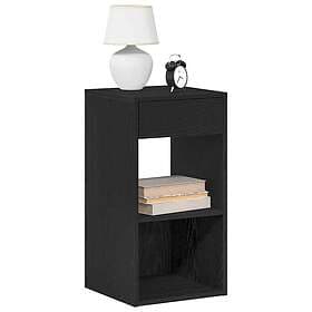 vidaXL Nightstand Black Oak 35x34x66.5cm