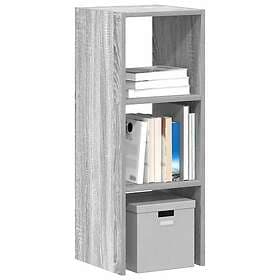 vidaXL Nightstand Smoke Gray Sonoma 30x30x80cm Engineered Wood