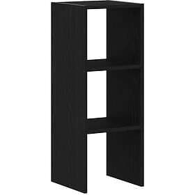 vidaXL Bokhylla stapelbar svart ek 30x30x80 cm konstruerat trä