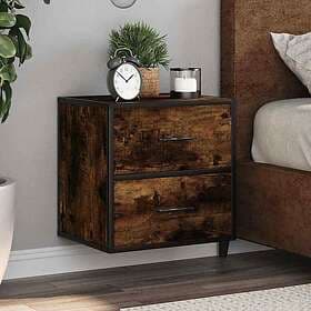 vidaXL Nightstand Smoke Brown Oak 40x31x39.5cm