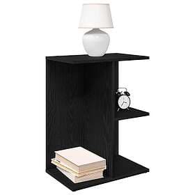 vidaXL Sängbord svart ek 46,5x29x61 cm konstruerat trä