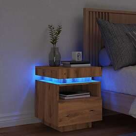 vidaXL Nightstand Artisan Oak 40x39x48.5cm LED Lighting