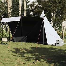 vidaXL Family Tent tipi 6 persons white blackout waterproof