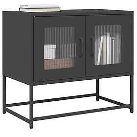 vidaXL TV-bänk svart 68x39x60,5 cm kallvalsat stål