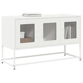vidaXL TV-bänk vit 100,5x39x60,5 cm kallvalsat stål