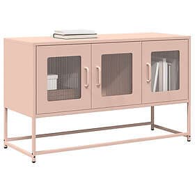 vidaXL TV-bänk rosa 100,5x39x60,5 cm kallvalsat stål