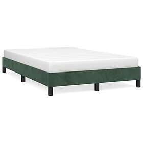 vidaXL sängram utan madrass mörkgrön 120x190 cm sammet