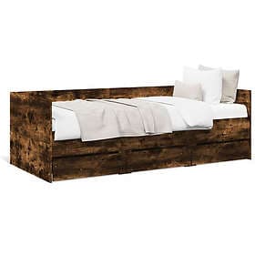 vidaXL Daybed with drawers smoked oak 90x190cm