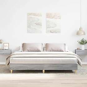 vidaXL Sängram utan madrass grå sonoma 180x200cm konstruerat trä