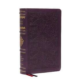 NKJV Large Print Reference Bible, Purple Leathersoft, Red Letter, Comfort Print 