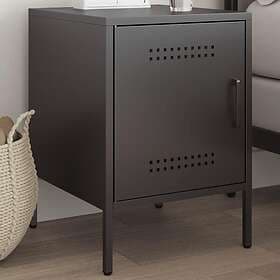 vidaXL Nightstand Black 36x39x50.5cm Steel