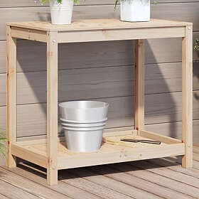 vidaXL Plant Stand with Shelf 82.5x50x75cm Solid Pine