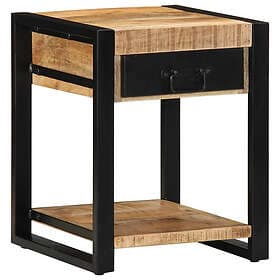 vidaXL Nightstand 40x40x50cm Solid Rough Mango Wood 819658