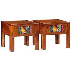 vidaXL Nightstand Acacia Wood 40x40x36cm 2 Pieces