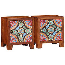 vidaXL Nightstand Acacia Wood 40x30x45cm