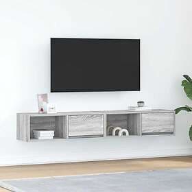 vidaXL TV-bänkar 2 st grå sonoma 80x31x25,5 cm konstruerat trä