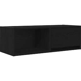 vidaXL TV-bänk svart ek 80x31x25,5 cm konstruerat trä