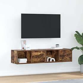 vidaXL TV-bänkar 2 st rökt ek 60x31x25,5 cm konstruerat trä