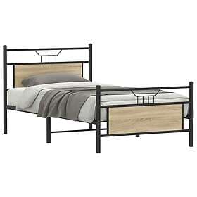 vidaXL Bed Frame Sonoma oak 107x203 cm engineered wood