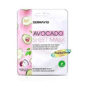 DermaV10 Avocado Sheet Mask 1 st