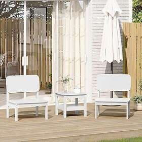 vidaXL Garden Chairs Set of 2 White 60x52.5x72cm Solid Pine