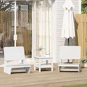 vidaXL Garden Chairs Set of 2 White 60x64x70.5cm Solid Pine