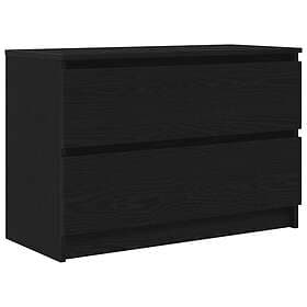 vidaXL TV-bänk svart 80x35x54 cm konstruerat trä