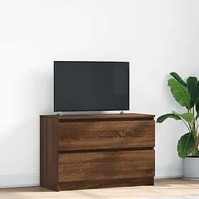 vidaXL TV Stand 80x35x54 cm engineered wood brown oak