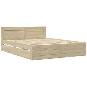 vidaXL Bed Frame 160x200 cm sonoma oak engineered wood