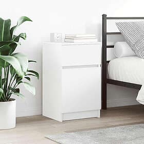 vidaXL Nightstand White 39x35x65cm Engineered Wood