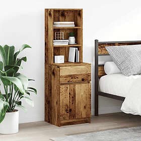 vidaXL Nightstand Old Wood 39x35x125cm Engineered Wood